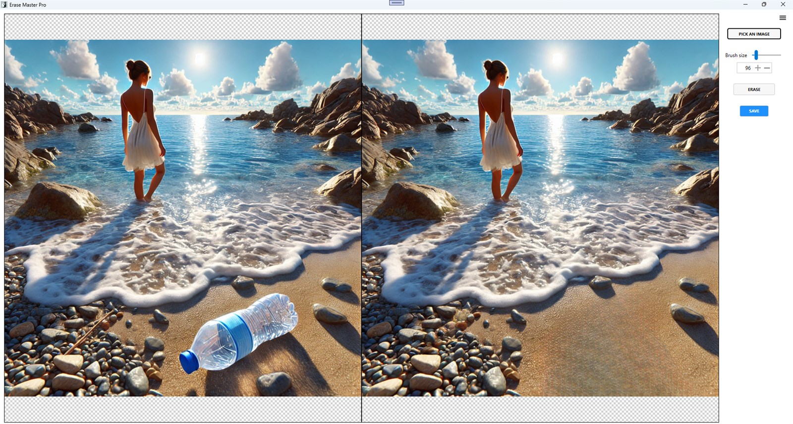 AI Object Remover interface screenshot from Microsoft Store