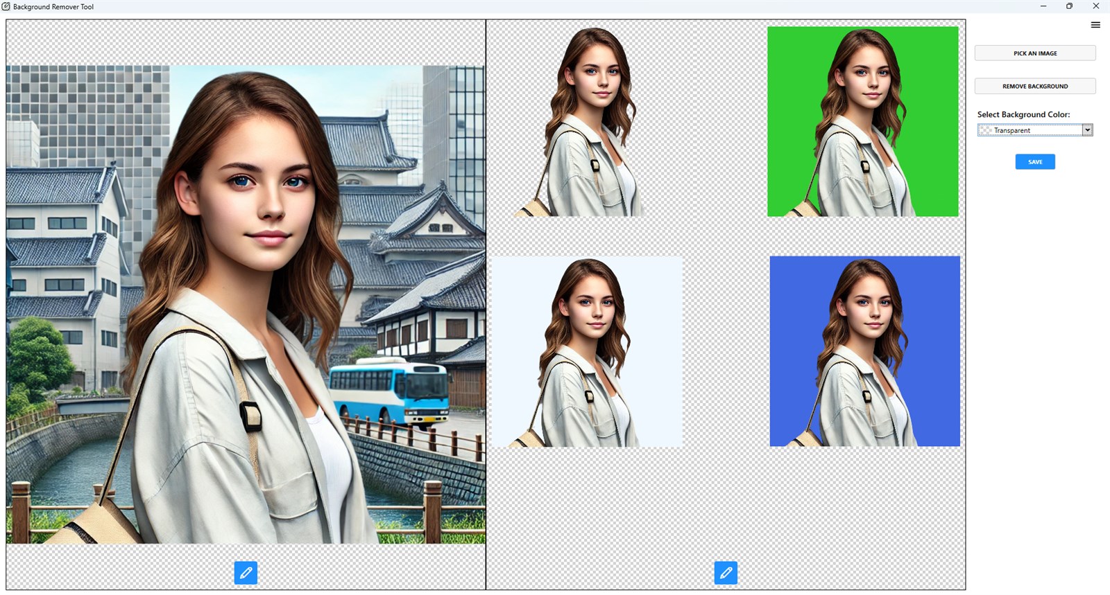 Background Remover Tool interface screenshot from Microsoft Store