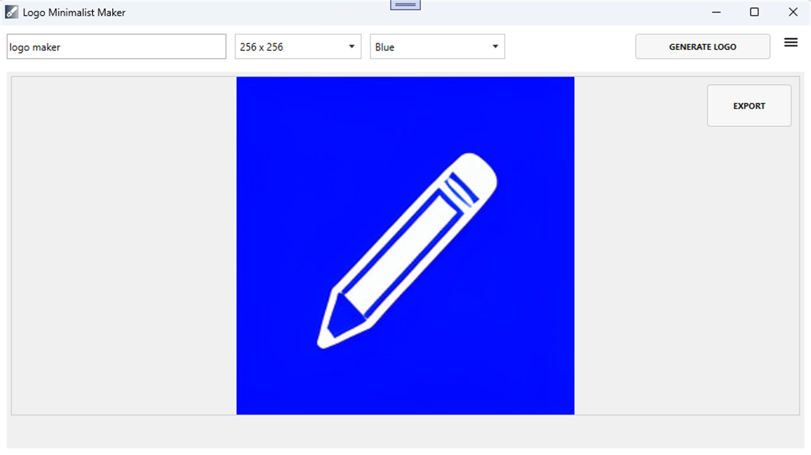 Logo Minimalist Maker: SVG & AI interface screenshot from Microsoft Store